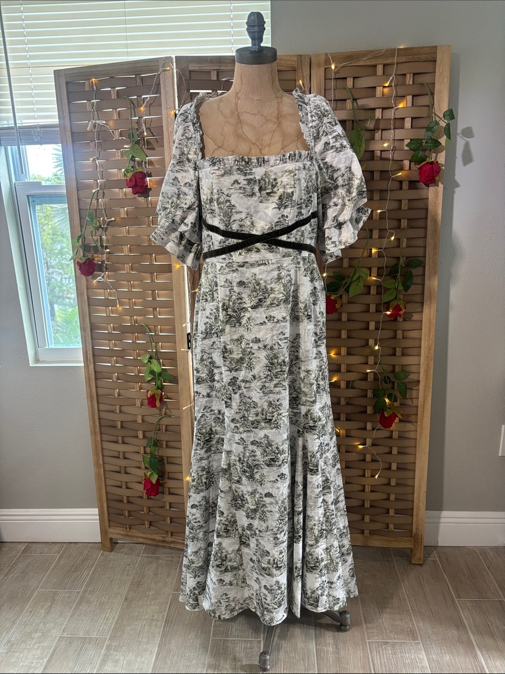 Antonio Melani x Nicola Bathie Hallie Toile-Printed Jacquard Fabric Dress